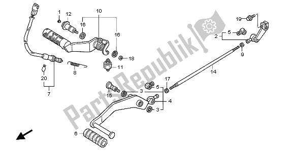 Order pedal spareparts for the Honda VTX 1800C at PartsRepublik.com